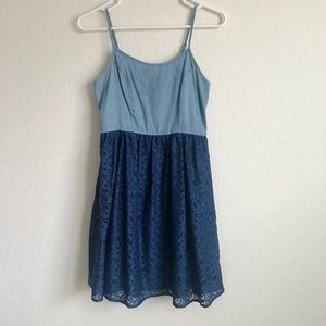 Strap floral lace dress